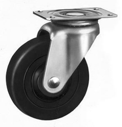 Metal castors with rubber wheels, 40mm diamaeter