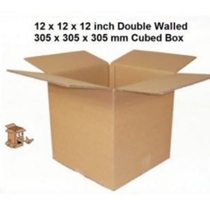 10 x 305x305x305mm/12x12x12"DOUBLE WALL=STRONG Square Small Cardboard Boxes 