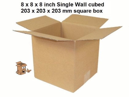 8x8x8 Cardboard Boxes – Small Single Wall Square Boxes