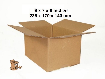 Small strong cardboard postal box
