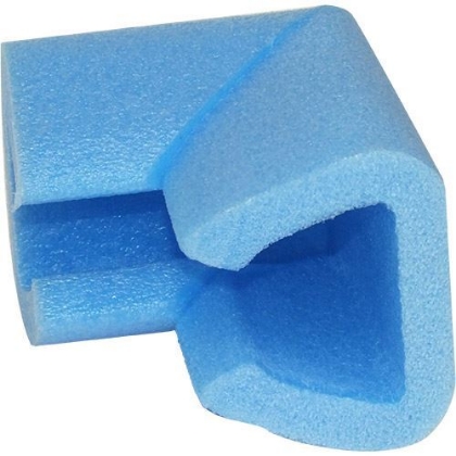 Foam corners 45-60, blue U profile large premade corners