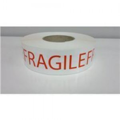 Plain fragile warning labels, tear resistant