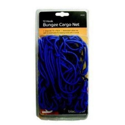 12 Hook Bungee Cargo Net 75x75cm Blackspur Elastic Load Net UK