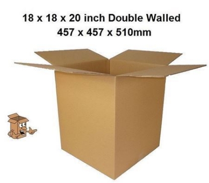 TAPE 10 x STRONG X-LARGE DOUBLE WALL Removal Moving Boxes 18x18x20" BUBBLE 