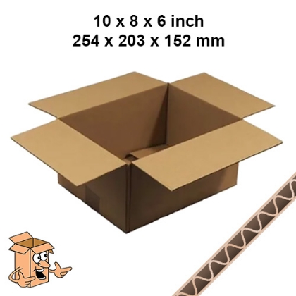10x8x6 Inch Single Wall Posting Boxes – Lightweight & Durable Cardboard Boxes
