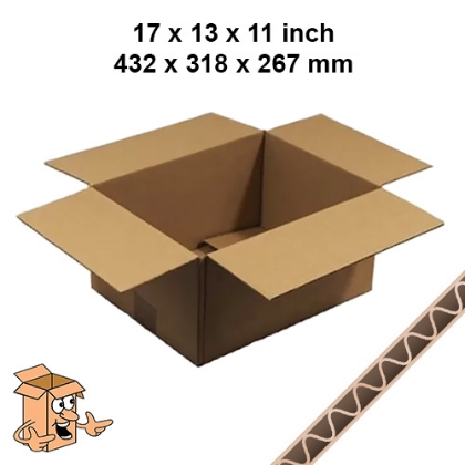 17x13x11 Postal Boxes – Single Wall Cardboard Shipping Box