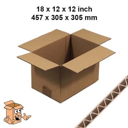Cheap Removal Boxes 18x12x12 – Single Wall Cardboard Cartons