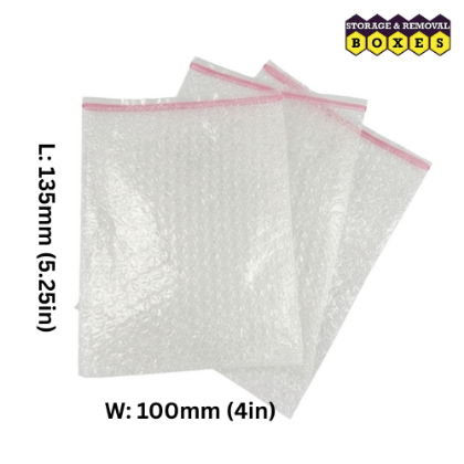 Picture of 4" x 5.25" (100mm x 135mm) Bubble Pouches (Box of 750)