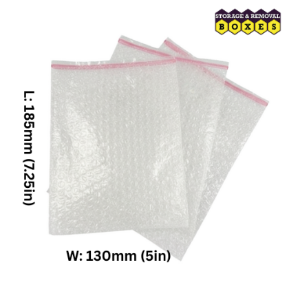 Picture of 5" x 7.25" (130mm x 185mm) Bubble Pouches (Box of 500)