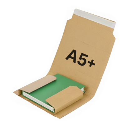 A5 Plus Book Wrap Mailer 245x165x70mm Corrugated Packaging